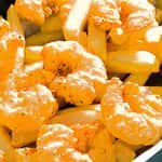 Shrimp Basket ( Lots of Shrimp ) Cocktail Sauce, Fries & Garlic Bread