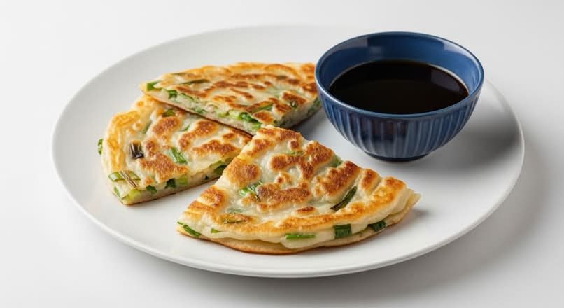 Chinese Scallion Pancakes (2) & Dumpling Sauce